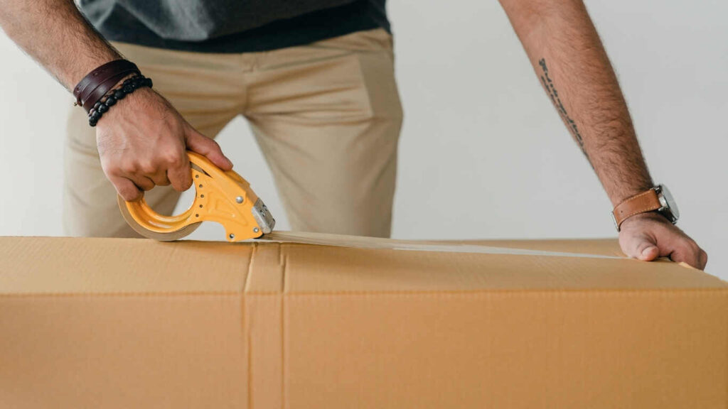 Furniture and boxes packed safely with expert packing and storage service in Dubai