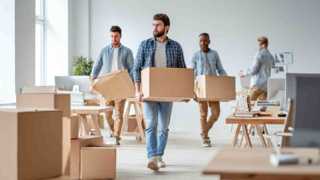 Professional team of best home shifting movers and packers packing household items