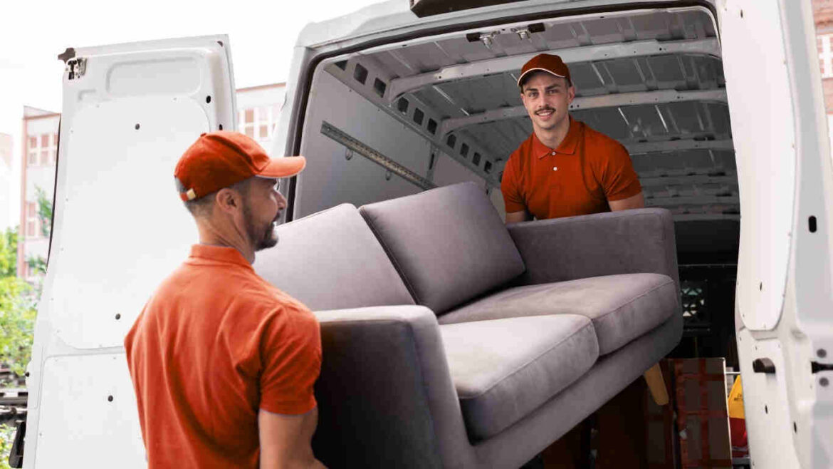 Best office moving company in Dubai team handling office furniture carefully
