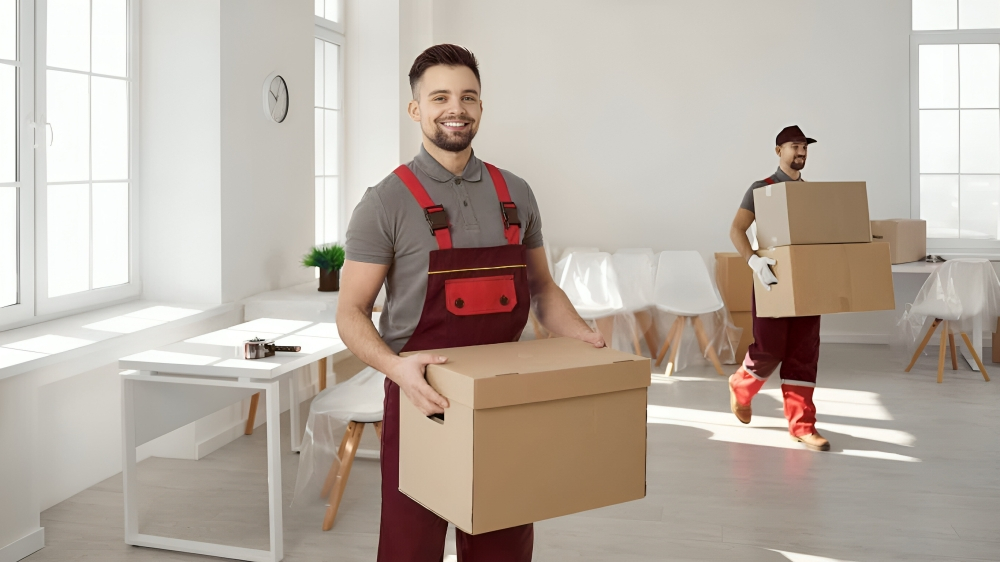 Professional same day movers in Dubai packing household items safely